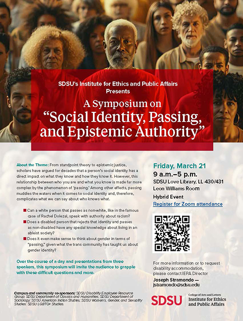 ymposium on “Social Identity, Passing, and Epistemic Authority”
